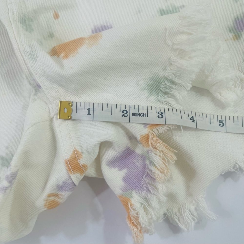 Wild Fable Purple and White Jean Shorts with Distressed Hem - Picture 8 of 11